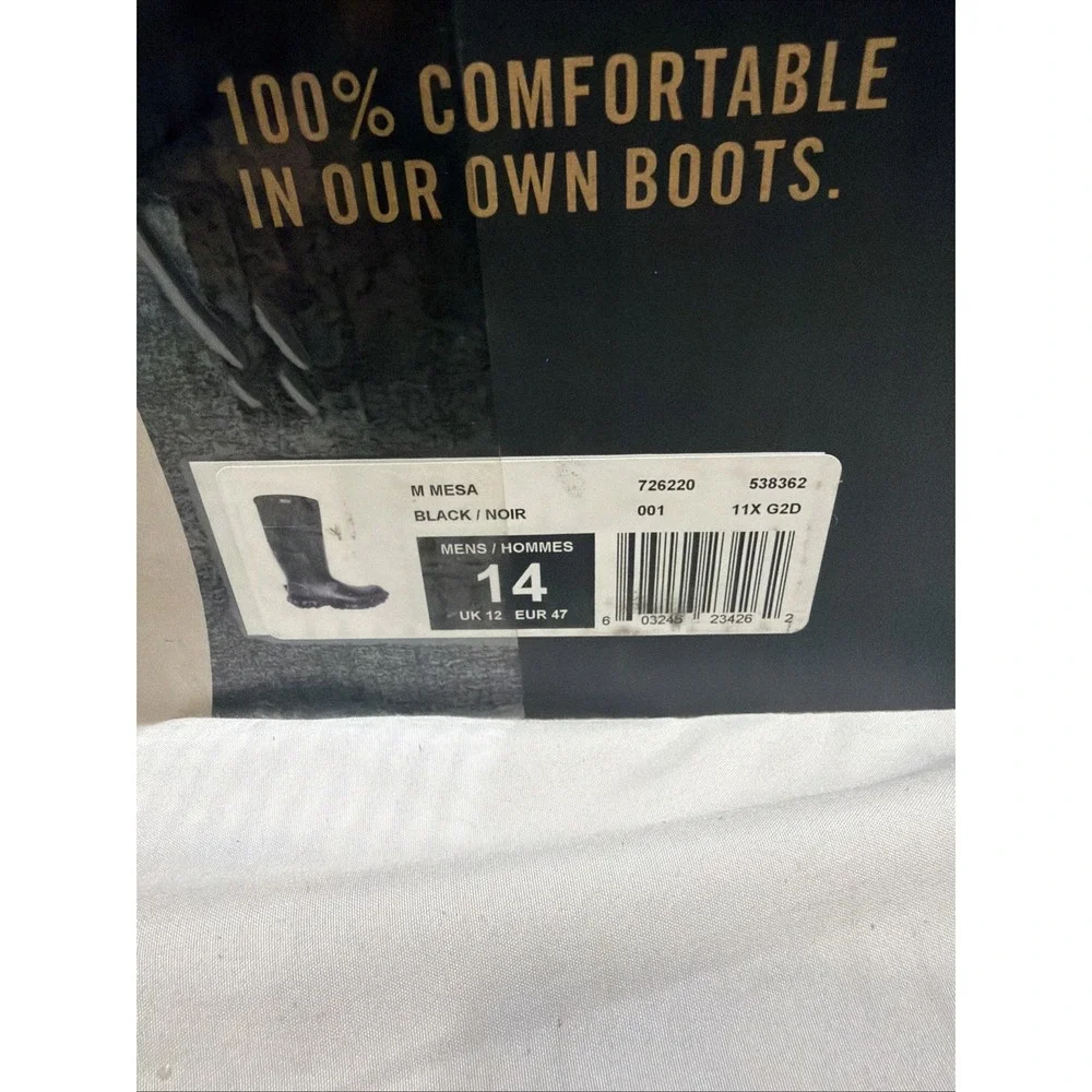 Bogs Outdoor Boots Mens Mesa Waterproof Insulated Slip Black Men's Size 14 M New